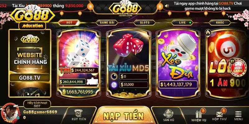 Mang lại vô vàn tựa game bài Go88 hấp dẫn